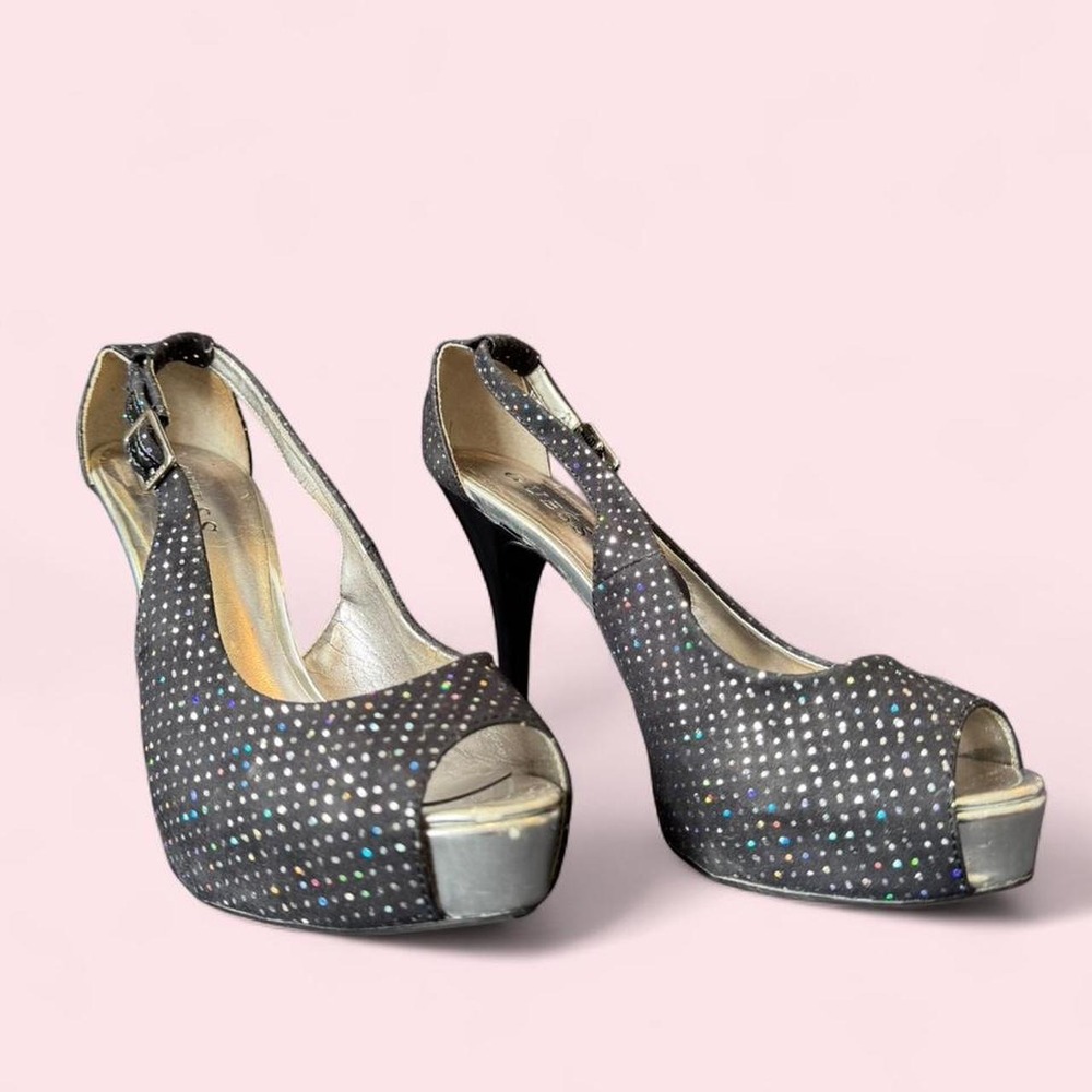 Guess Rhinestone platform heels ✨🖤 - Picture 5 of 8